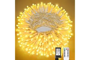 Christmas String Lights, Nopsra 40FT 100 LED String Lights 30V End-to-End Plug in with Remote, Waterproof 8 Modes Fairy Strin