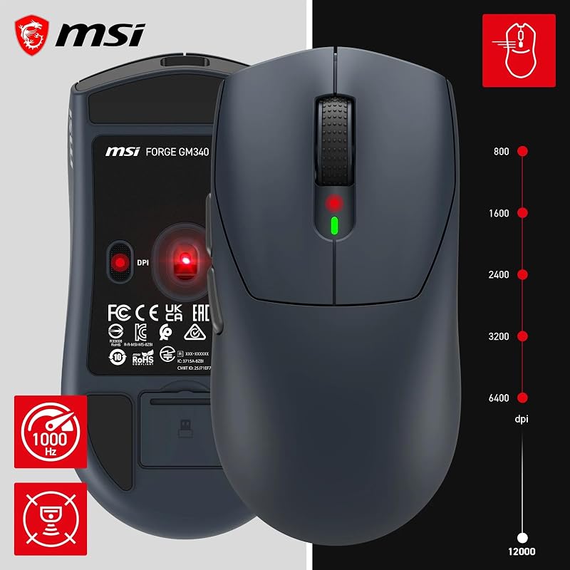 Forge 340 Wireless Navy Kabellose Gaming Maus
