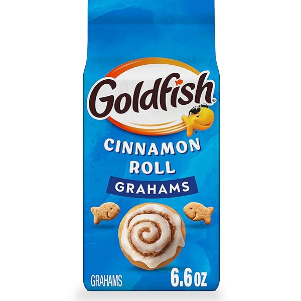 GOLDFISH GRAHAMS CINNAMON ROLL BAKED SNACK CRACKERS, 6.6...