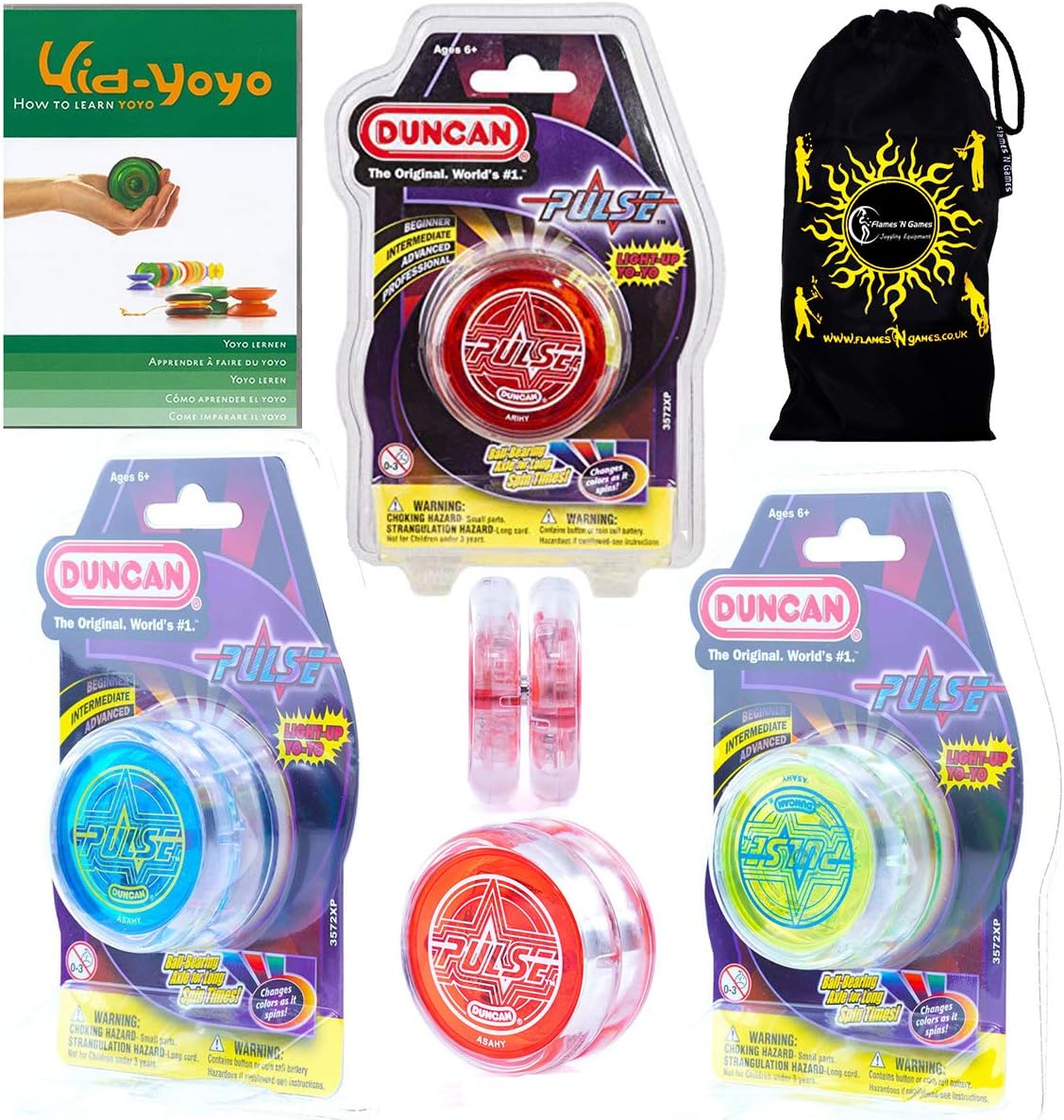 Duncan Pulse LED YoYo Professional Light Up YoYo with Kid YoYo DVD