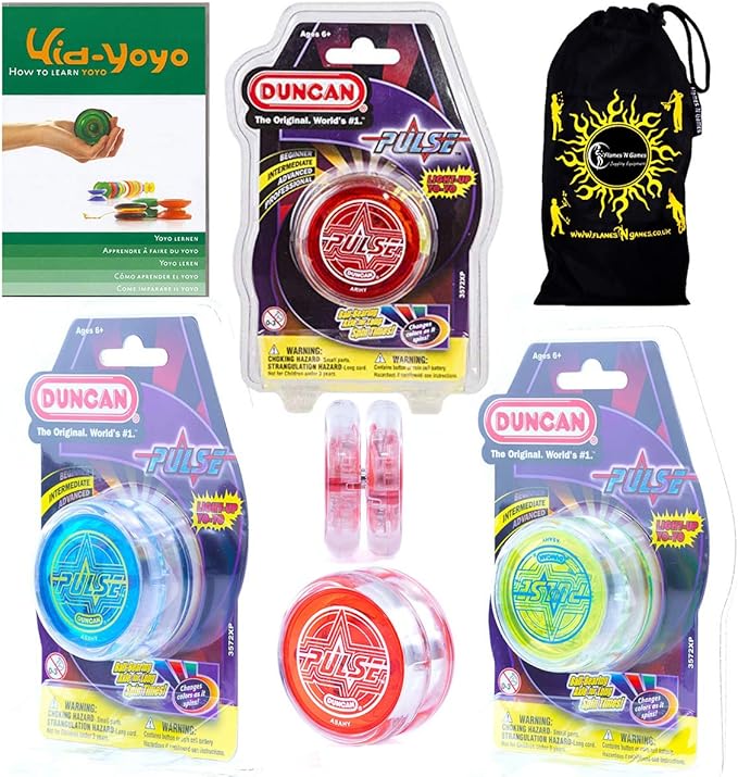 Duncan Pulse LED YoYo Professional Light Up YoYo with Kid YoYo DVD