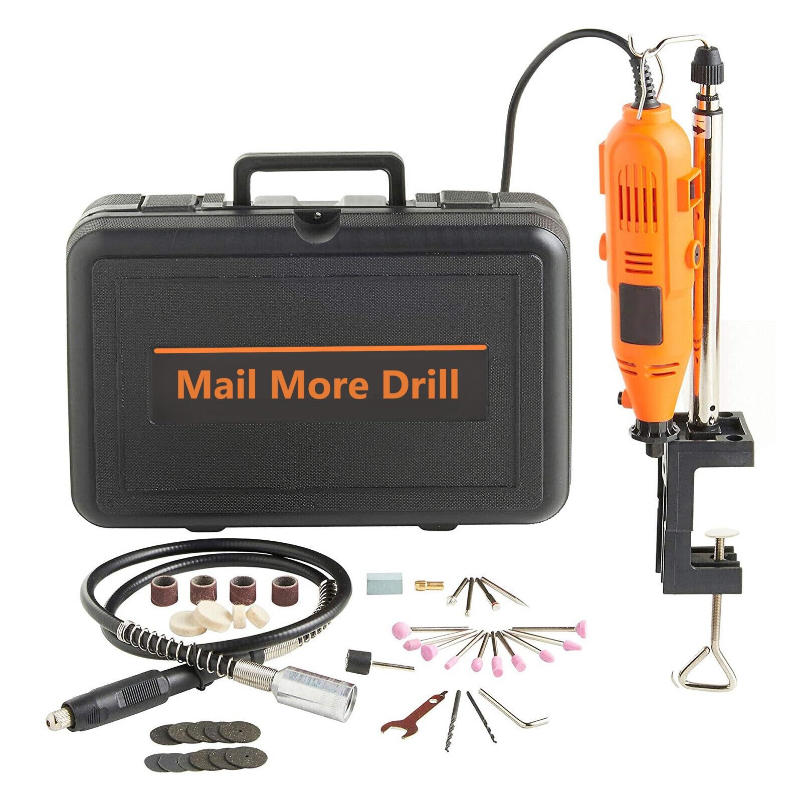 MAIL MORE 135W Rotary Drill Tool Set – Electric Hobby Drill Kit with Multi Tool Accessories – DIY Engraving, Grinding, Polishing & Craft for Arts and Home Projects