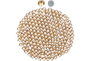 NOVANI Rhinestones Flatback Rhinestones Hotfix Rhinestones Glass Round Crystals Gems for Crafts Clothes Shoes Bag DIY Decoration Golden Shadow (SS10/2.8MM/1440pcs)