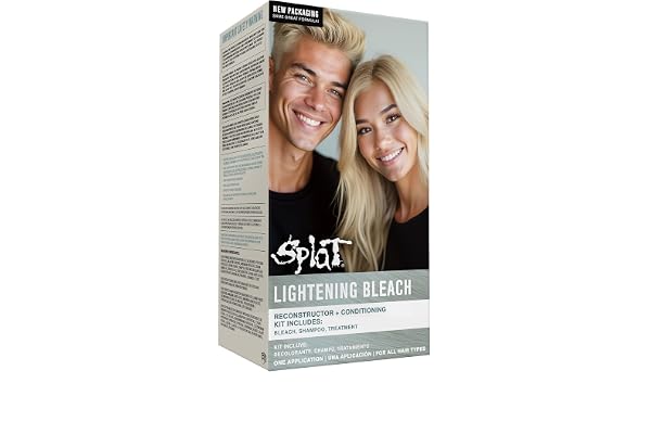 Splat Lightening Bleach Kit, 1 Application, Includes Oxide, Lightening Bleach Powder, Complete Shampoo & Deep Reconstructor C