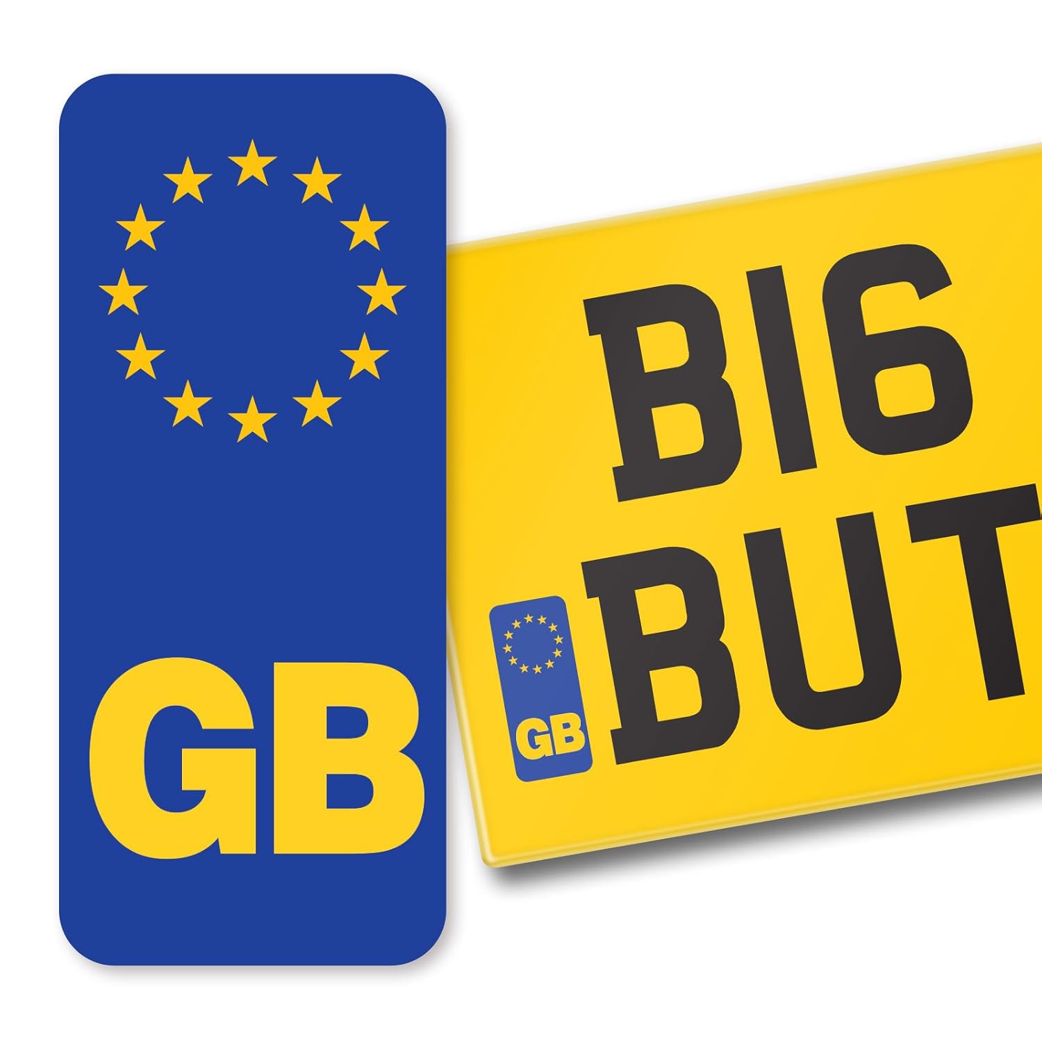 Signs247 GB NUMBER PLATE STICKER For Motorcycles ...