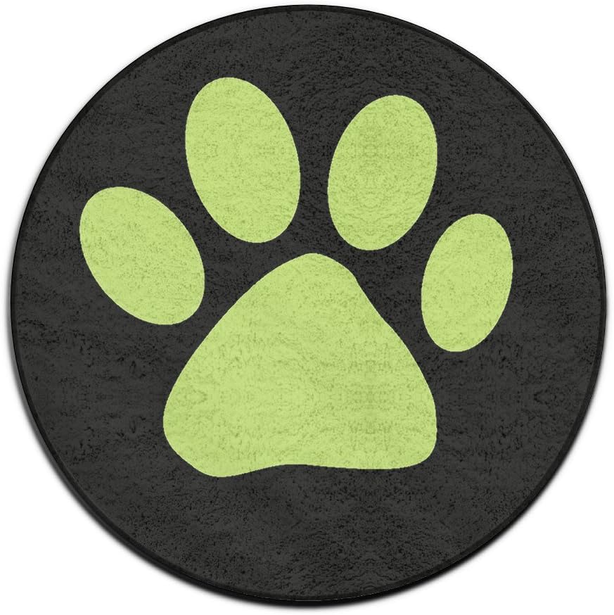 Miraculous Ladybug Cat Noir Logo Round Non-Slip Door Mat 23.6 Inches In Diameter