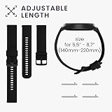 kwmobile 2x Black Silicone Watch Straps for Blackview X1 Smartwatch Replacement view 5