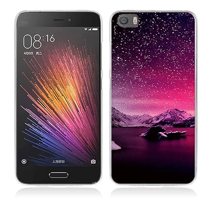 Fubaoda Xiaomi Mi5 Hülle, Schöne Aurora Night Series TPU Case Schutzhülle Silikon Case für Xiaomi Mi5