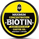 First Melody Beard Balm, Maximum Concentration BIOTIN, with Castor Oil and Argan & Jojoba Oils, Promotes Beard Growth, Styles, Strengthens & Softens Beards & Mustaches, 2 Ounce,Sandalwood