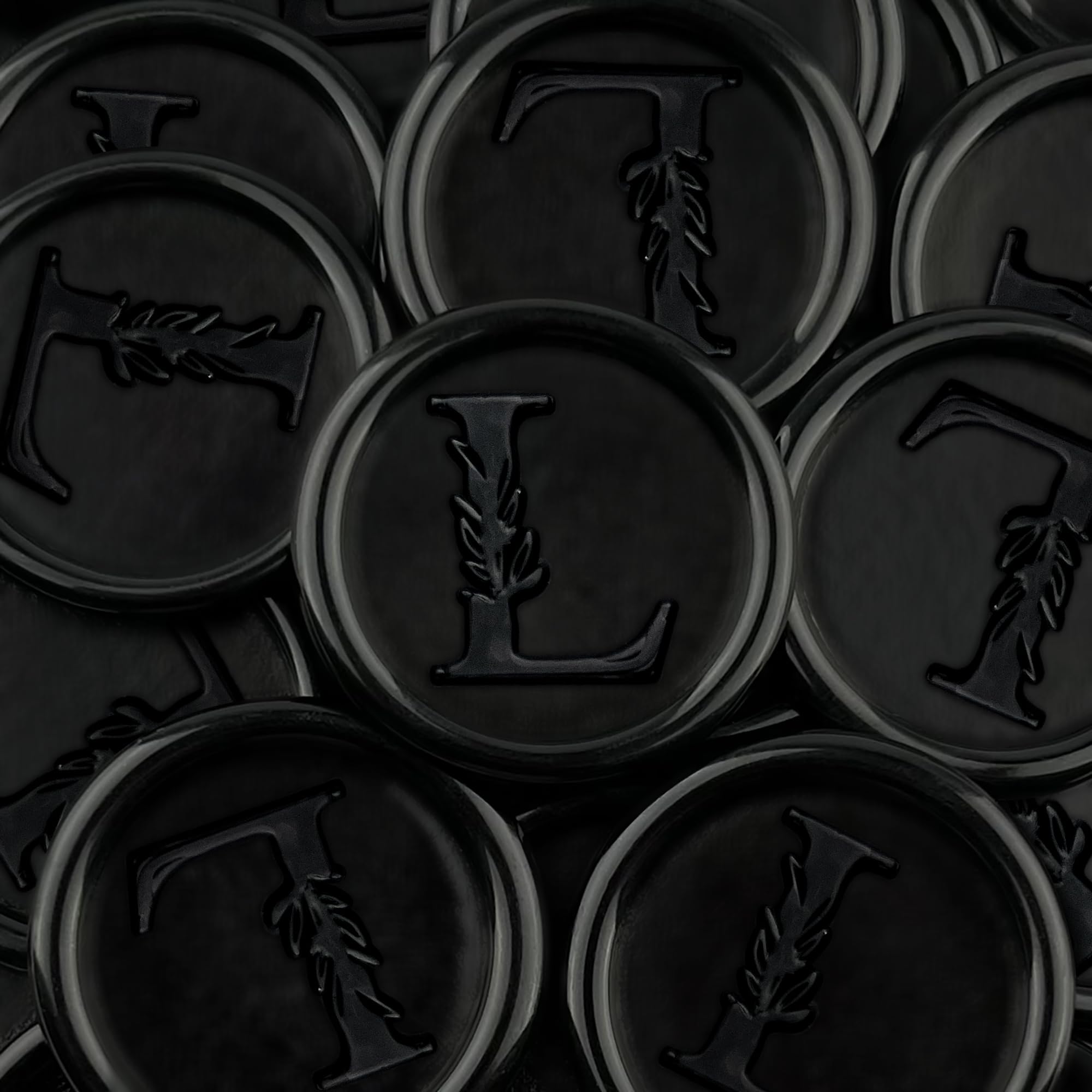 25Pcs Black Wax Seal Stickers Handmade Vintage
