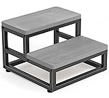 Y&M Two Step Stool for Adults Kids, Bed Step Foot