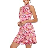 Cucuchy Womens Golf Tennis Dress Sleeveless Athletic Sports Workout Dresses