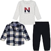 Nautica boys 3pc Shacket Pant Set