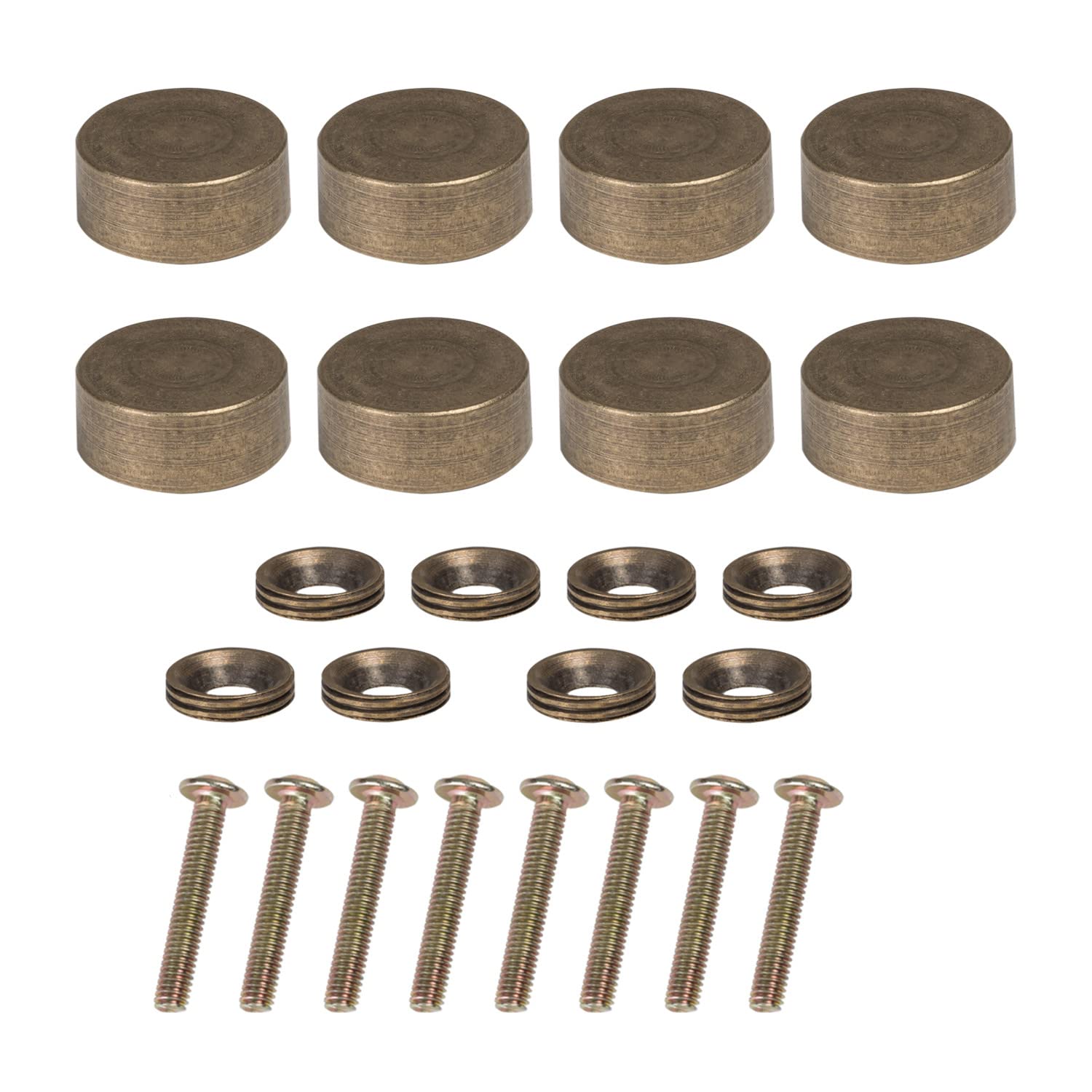 8PCS Mirror Screws Brass Mirror Screws Cap Cover Nails Fasteners Golden for Decorative Mirror, Sign/Advertising Hardware, Nails, Construction (12mm, Bronze)