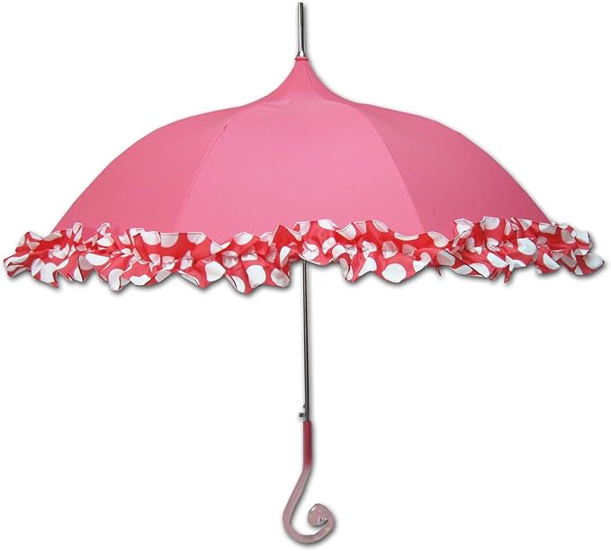 Strawberry Milkshake Ruffle Parasol Umbrella Umbrellas