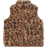 JESKIDS Girls' Boys Sherpa Fleece Vest Outwear Lightweight Solid Color Cute Jacket with Pockets 2-11 Years