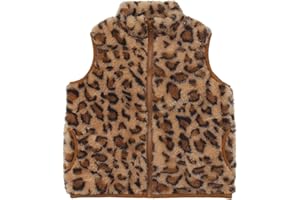 JESKIDS Girls' Boys Sherpa Fleece Vest Outwear Lightweight Solid Color Cute Jacket with Pockets 2-11 Years