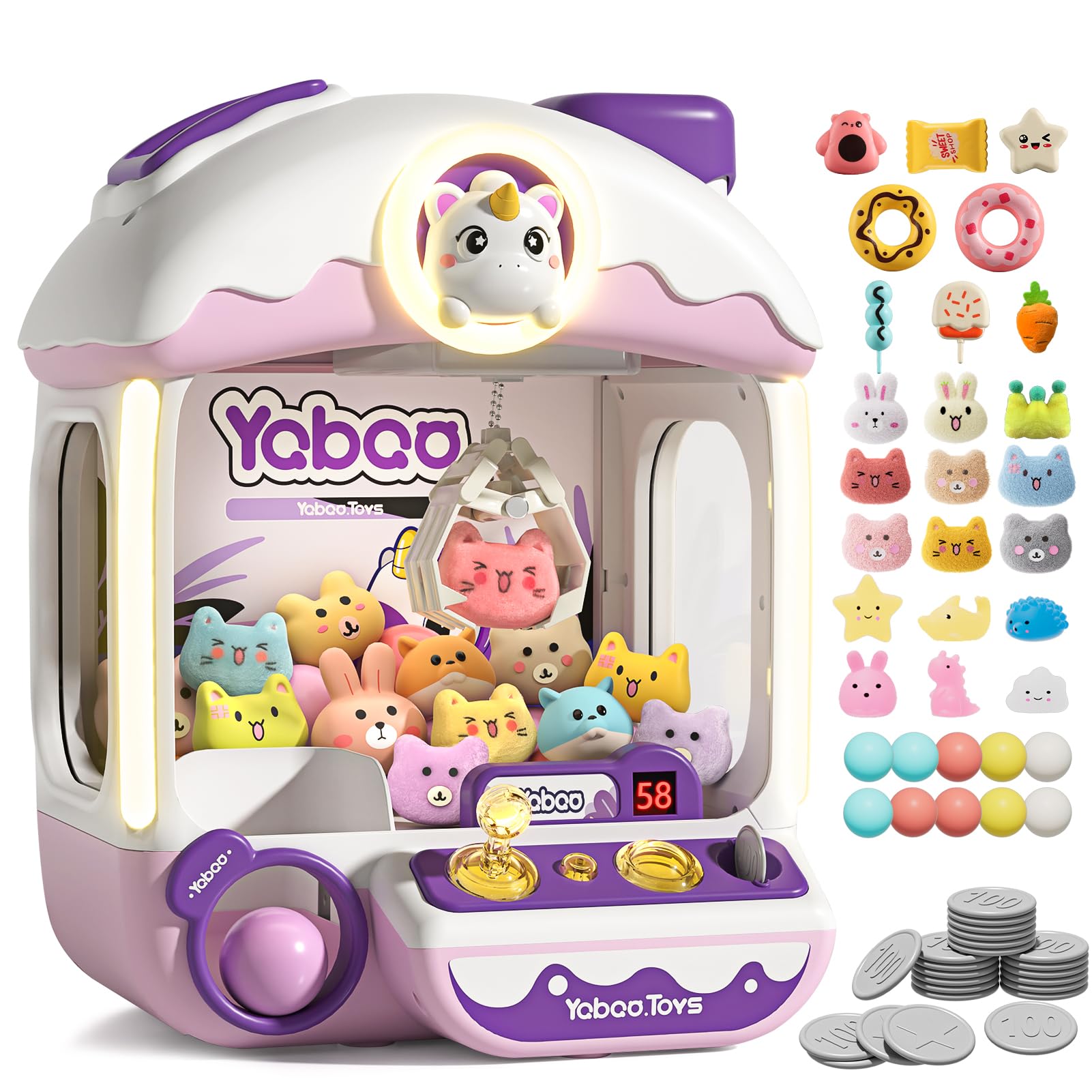 Photo 1 of **Stock Pic for Reference** Large Claw Machine for Kids Unicorns, Vending Machine Toys for Girls 5 6 7 8 Year Old, Candy and Prize Electronic Dispenser Game Ages 5-7 6-8, Easter Birthday Gift for 3 4 5 6 Year Old