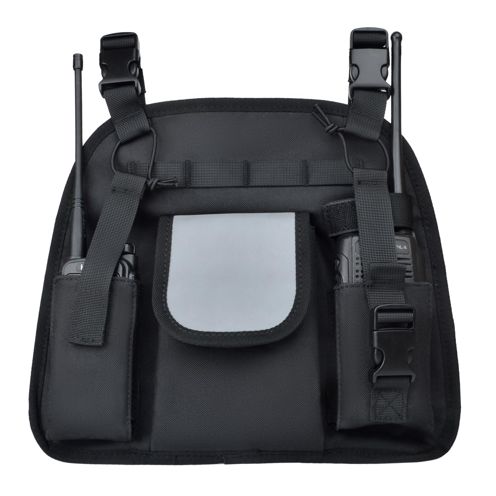 UAYESOK Radio Chest Harness, Walkie Talkie Holder Pouch Bags Pack Backpack Nylon Carry Case Utility Vest Rig Radio Tactical Chest Holster Shoulder Strap for Handheld Two Way Radio GPS Phone