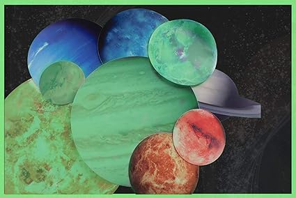 Buy Glow In The Dark Planet Stickers Outer Space Bedroom
