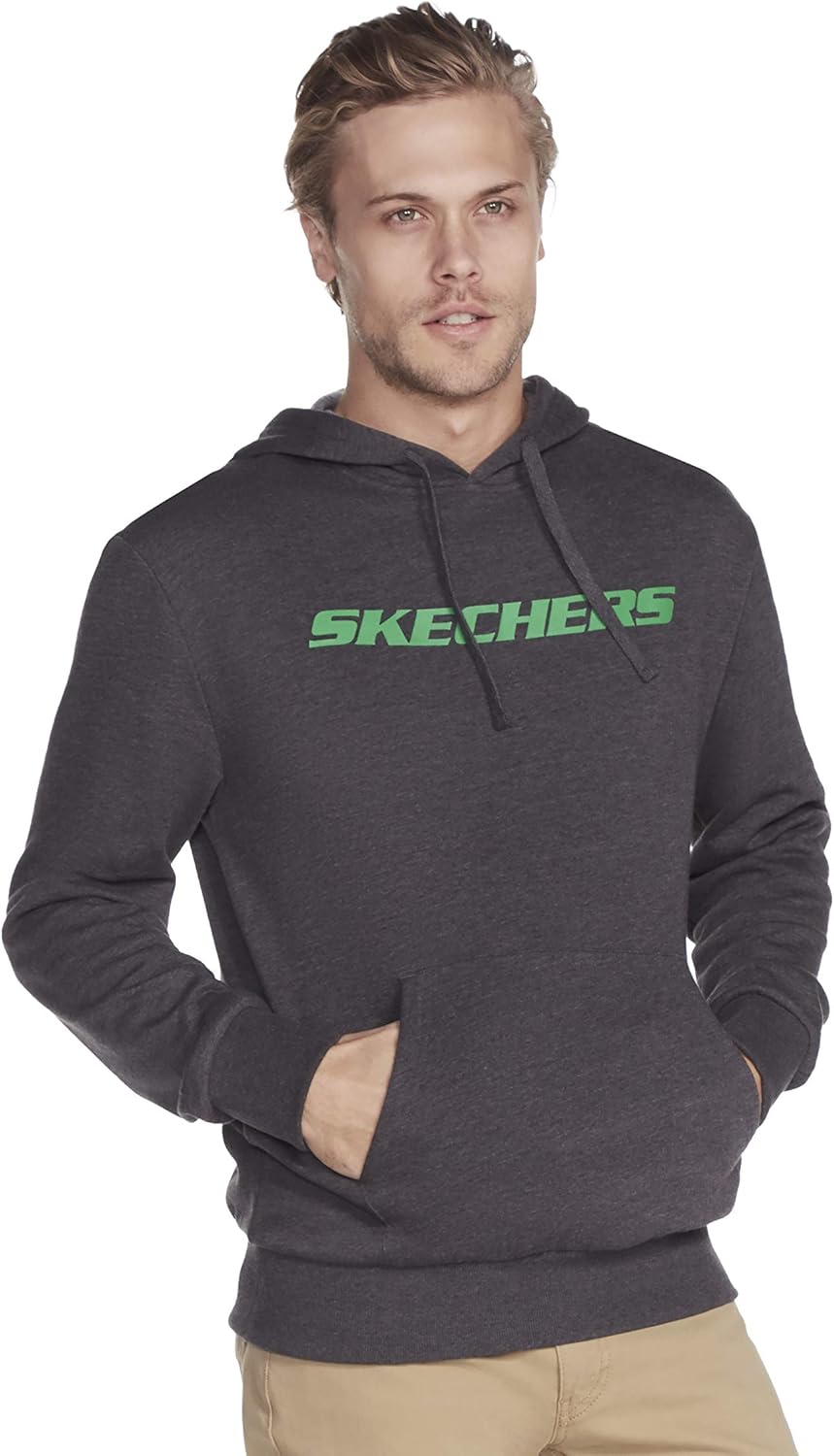 Skechers Men's Heritage Pullover Hoodie Sweatshirt at  Men’s Clothing store