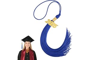 CHFFCUH 2025 Tassel Graduation, Graduation Tassel 2025, 2025 Graduation Tassel Blue 2025 Tassel with Gold Charm Graduation Cap Hat Tassel for 2025 Graduates Graduation Cap Decorations Academic Ceremonies