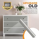 vgoltd Gloss Self-Adhesive Vinyl Wrap 30x100 cm Silver Furniture Sticker view 7