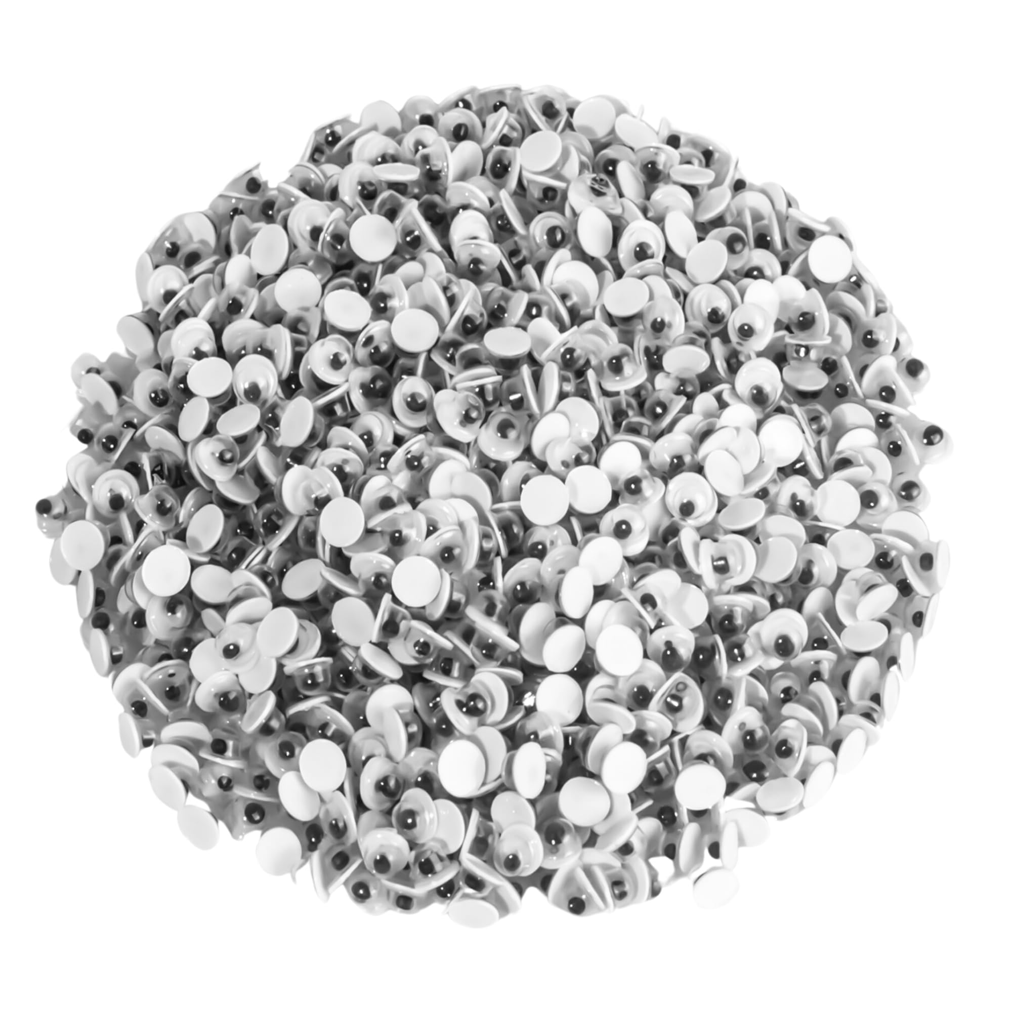 Photo 1 of (5mm,1000PCS) Round Wobbly Wiggly Moving Googly Eyes, Mini Wiggle Plastic Safety Black Small Eyeballs Stickers for DIY Accessories, Animal Bear Doll & Toy Making, Scrapbooking, Art Classroom, Crafts
