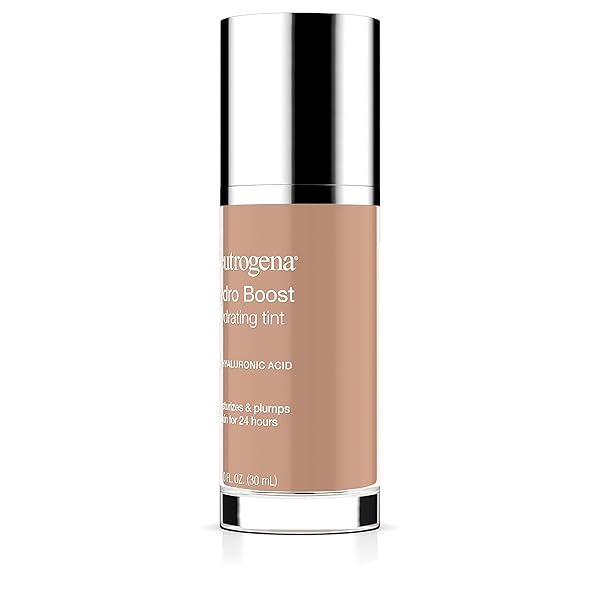 NEUTROGENA HYDRO BOOST HYDRATING TINT WITH HYALURONIC ACID, LIGHTWEIGHT WATER GEL FORMULA, MOISTURIZING, OIL-FREE & NON-COMEDOGENIC LIQUID FOUNDATION MAKEUP, 50 SOFT BEIGE, 1.0 FL. OZ