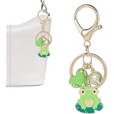 Grevosea Cute Keychain Frog Keychain Decor Kawaii Keychains for Backpacks Bags Purse Phone Car Key Ring Accessories Gifts for Men Women (Alloy)