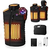 COREEDGE Heated Vest for Men with Detachable Heated Hood, Electric Vest for Men with Battery Pack Included