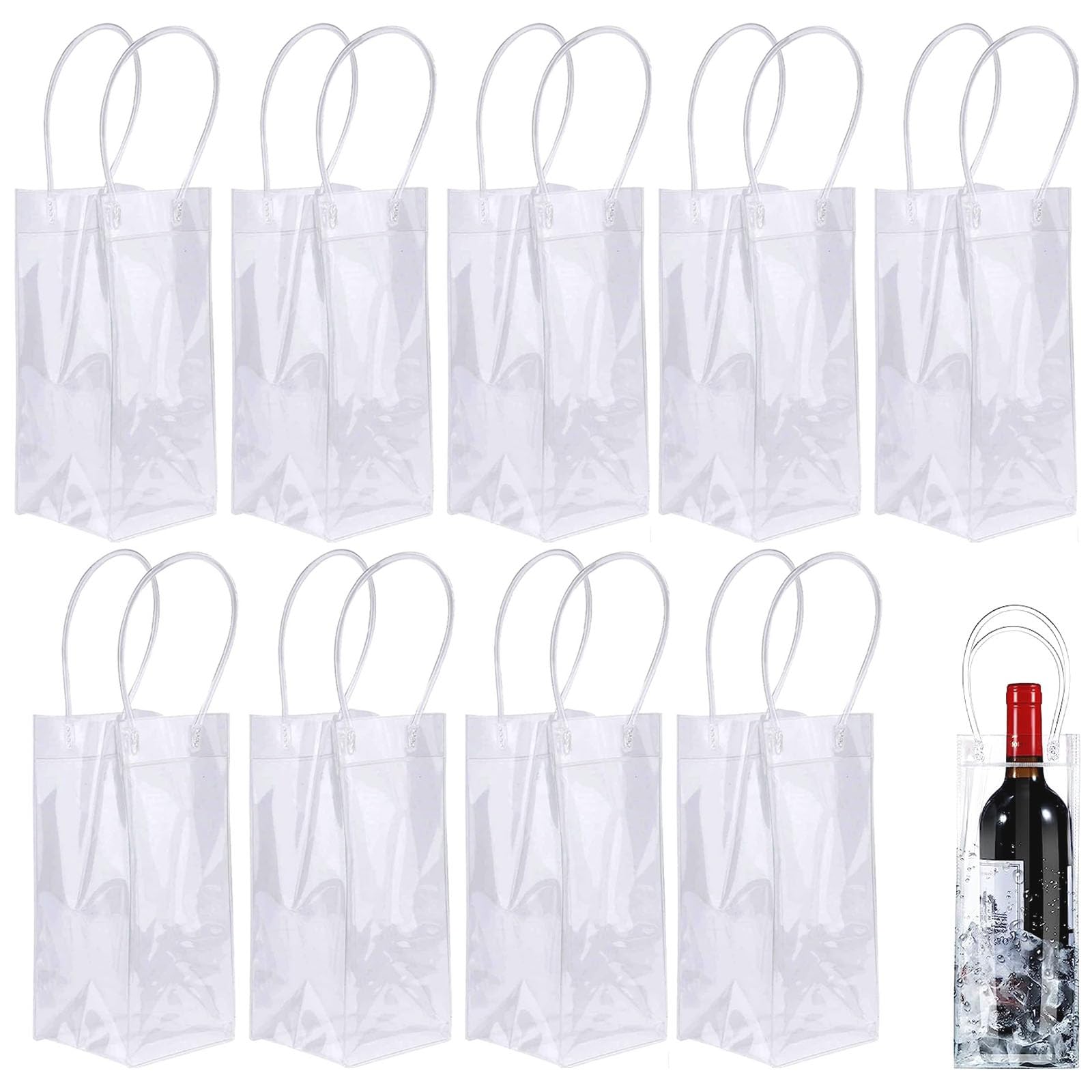 WAONIQ Ice Wine Bag, Portable Collapsible Clear