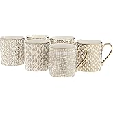 Mosaic Gold Plated Mugs, Set of 6