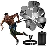 Running Parachute for Speed Training, 56 inch Resistance Parachute for Athletes, Sprinting &amp; Football Training Equipment with Adjustable Waist Belt, Drag Chute to Improve Velocity &amp; Explosive Power