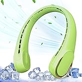 ASNUG Portable Neck Fan, Bladeless Neck Fan, USB Rechargeable Personal Fan, 4000 mAh Battery Operated Wearable Fan, 3 Speeds Adjustable,Faster Cooling, Ultra Quiet, Suitable for Home, Office, Sports