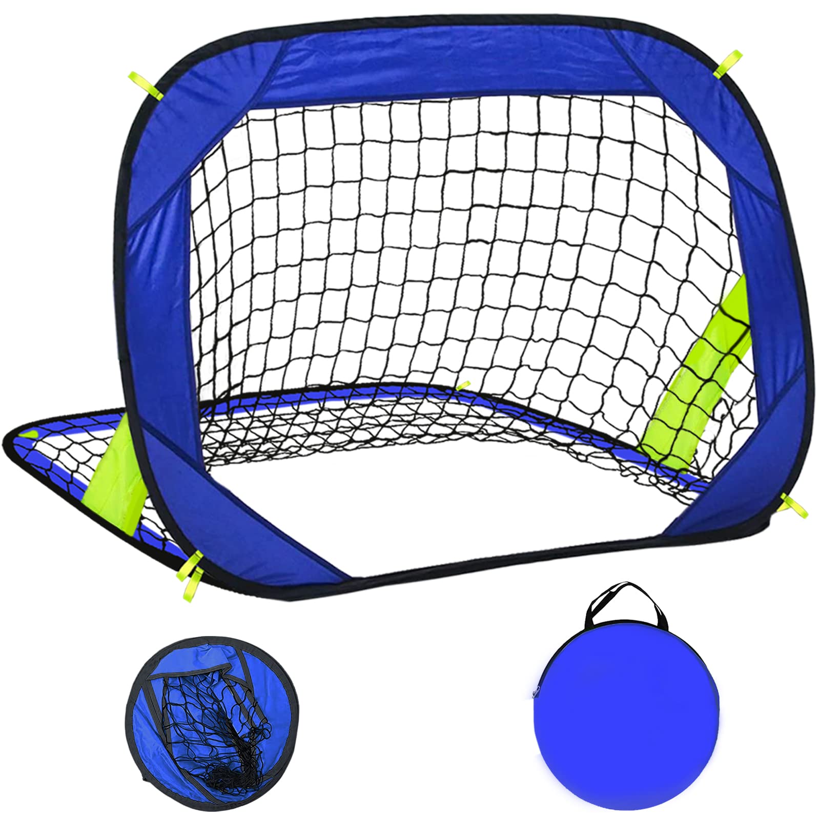 Photo 1 of (USED/FAIR) EVERRUSH Pop Up Soccer Goals Nets for Backyard Beach Soccer Training Net Mini Portable Foldable Lightweight Indoor + Outdoor Football Goal with Carry Bag