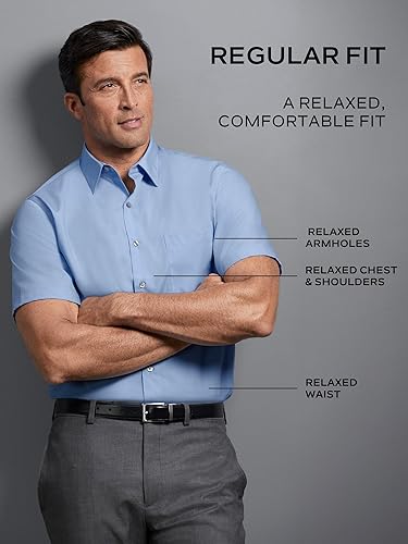Van Heusen Mens Short Sleeve Dress Shirt Regular Fit Oxford Solid in Kenya  | Whizz 121177981011