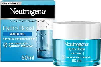 Hydro Boost Acqua Gel, Crema idratante viso in gel leggero a base acqua, Crema viso Acido Ialuronico per un'idratazione intensa, Ideale per pelle mista e sensibile, 50 ml