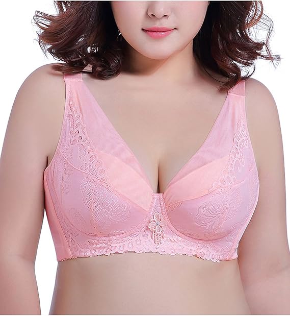 KISSLACE Women's Everyday Bra Pink 50F Amazon.co.uk Clothing