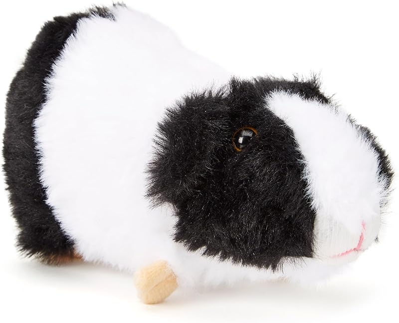 Zappi Co 100% Recycled Black White Dutch Breed Guinea Pig Plush Toy 15cm