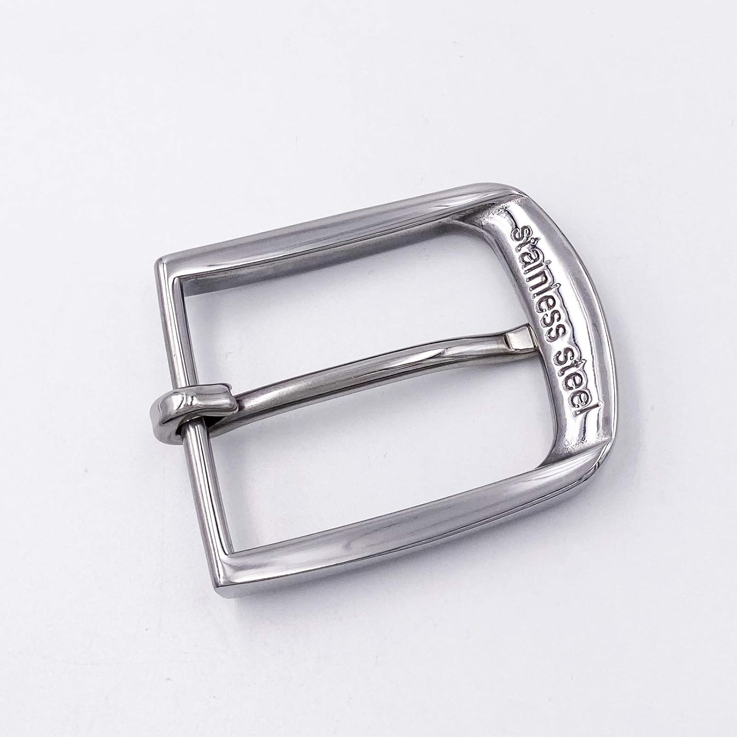 LAXPICOL 1.5"(40mm) Heavy Duty Stainless Steel Single Prong Square Belt Buckle: Clothing