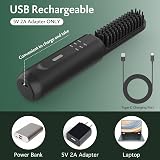 REHOYO Cordless Beard Straightener Brush Rechargeable 3 Temp Portable Men view 6