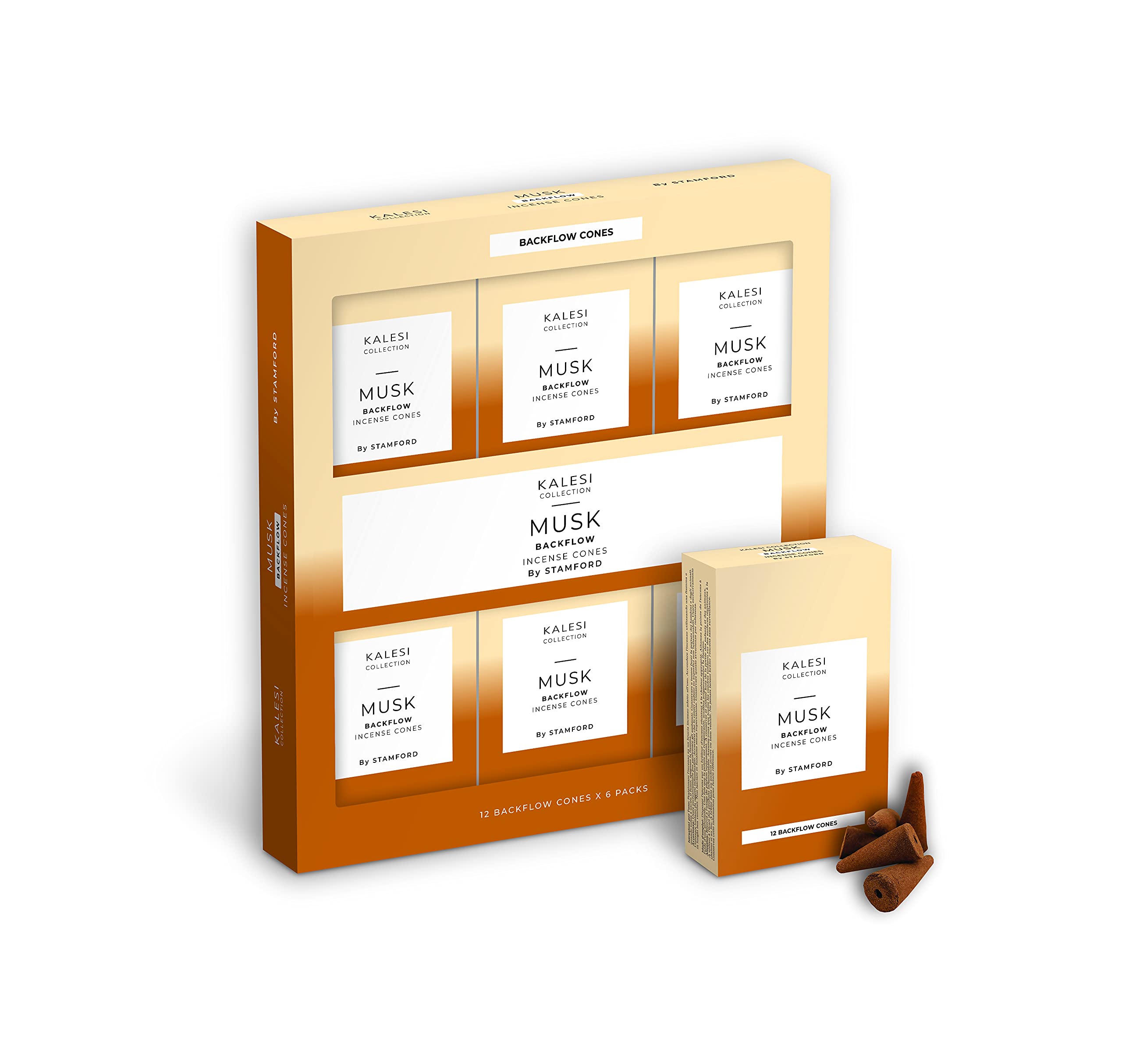 The Kalesi Collection By Stamford Musk Backflow incense Cones - Pack of 6