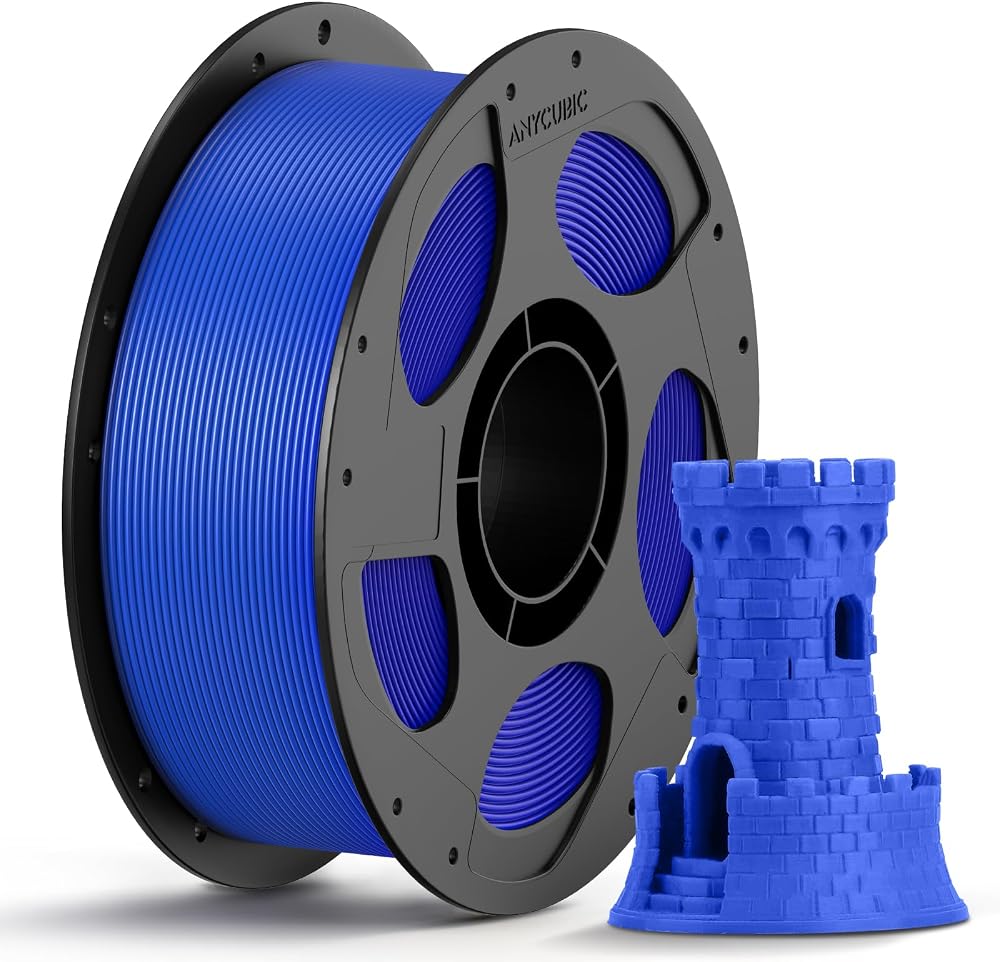 ANYCUBIC PLA Filament 1.75mm 1KG Blue Clog-Free Dimensional Accuracy ±0.02mm