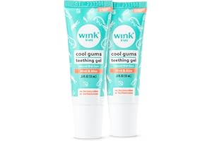 WINK NATURALS Wink Well Baby Teething Relief for Infants and Kids, Cooling, Soothing Natural Gel for Sore Gums and Other Teething Discomfort, May Be Used As A Toddler Training Toothpaste (Twin Pack, 15 ml Each)