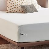 Bedsure Super King Fitted Sheet Deep Pocket 16 Inches 180x200 White view 6