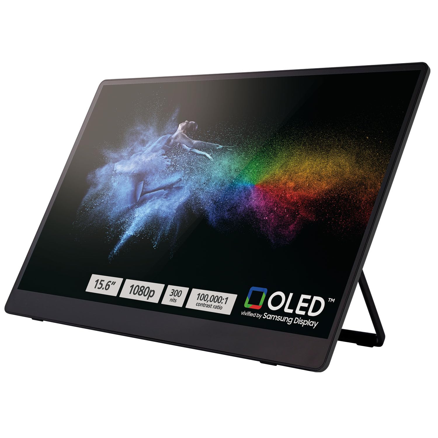 Photo 1 of RICOH 150 Portable 15.6" Vivid OLED 350nit Lightweight Display Monitor and Touchscreen w/Dual Speakers - for Laptop, Desktop, Mac, PC