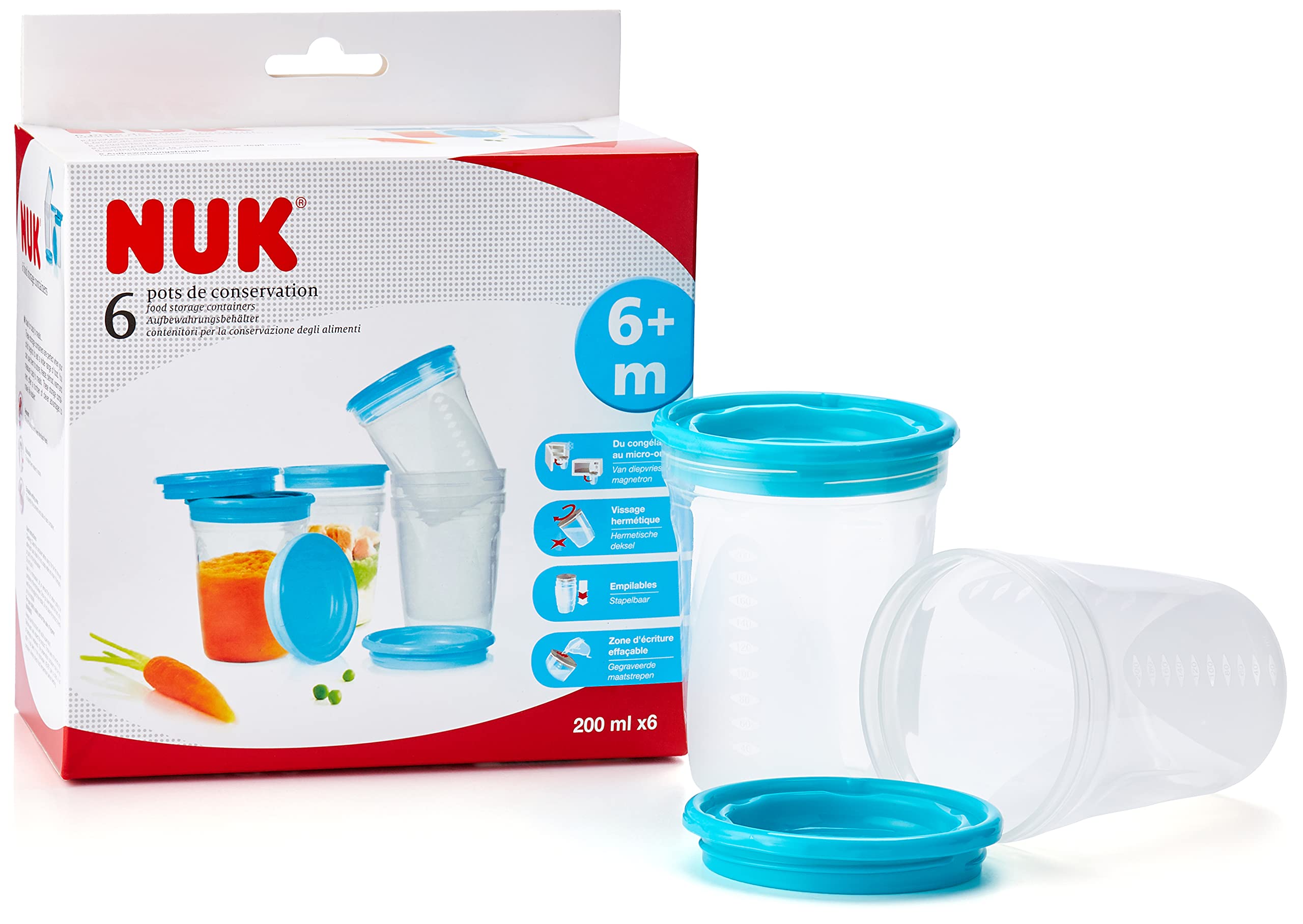NUK Set of 6 Food Storage Pots