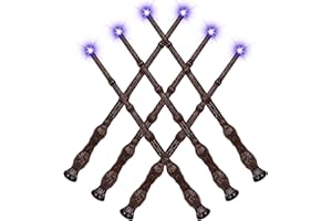 EZVYAO Light Up Magic Wand with Sound Wizard Witch Illuminating Toy Party Cosplay Accessory 6PCS, Hive