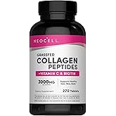 NeoCell Collagen Peptides Pills | 270 Caplets | with Vitamin C and Biotin | Grass Fed Bovine | Hair, Skin, & Nails | for Women and Men